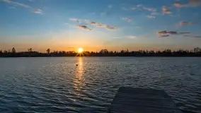 Zachód słońca nad jeziorem Boczne, widoczny z Rydzewa - zdjęcie 7