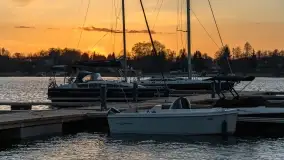 Zachód słońca nad jeziorem Boczne, widoczny z Rydzewa - zdjęcie 36