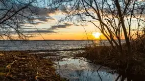 Zachód słońca nad jeziorem Dobskim, kwiecień 2022 - zdjęcie 11