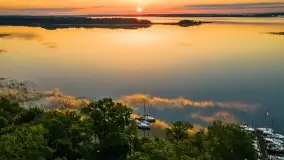 Wschód słońca nad jeziorem Mamry, Stanica Wodna Kietlice, czerwiec 2022 - zdjęcie 13