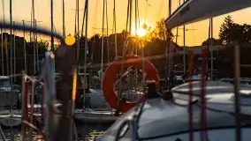 Zachód słońca w porcie AZS Wilkasy - zdjęcie 3