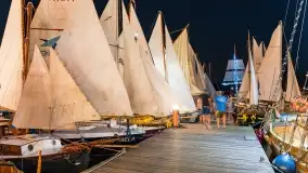 Nocne zdjęcia z XXIII zlotu klubu Jacht Oldtimet, Stranda, sierpień 2022 - zdjęcie 3