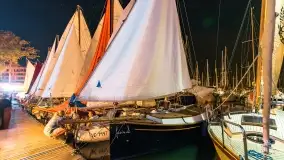 Nocne zdjęcia z XXIII zlotu klubu Jacht Oldtimet, Stranda, sierpień 2022 - zdjęcie 22