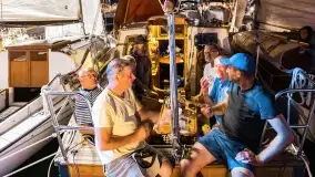 Nocne zdjęcia z XXIII zlotu klubu Jacht Oldtimet, Stranda, sierpień 2022 - zdjęcie 27