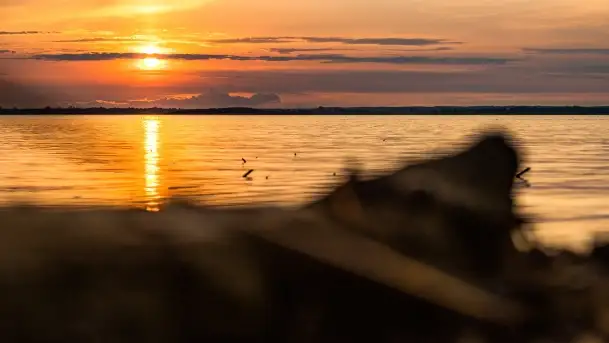 Zachód słońca nad jeziorem Dobskim w Fuledzie, czerwiec 2022 - zdjęcie 2