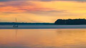 Zachód słońca nad jeziorem Dargin, wrzesień 2022 - zdjęcie 1