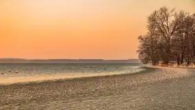 Grudniowy zachód słońca nad jeziorem Dargin, Nowy Harsz - zdjęcie 14