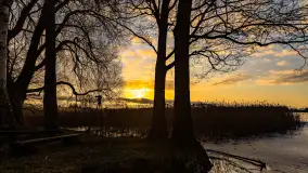 Zachód słońca nad jeziorem Mój, luty 2023 r. - zdjęcie 8