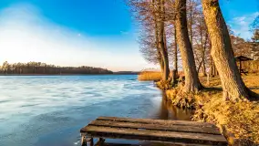 Kolejny zachód nad jeziorem Ryńskim, luty 2023 - zdjęcie 12