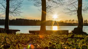 Kolejny zachód nad jeziorem Ryńskim, luty 2023 - zdjęcie 17