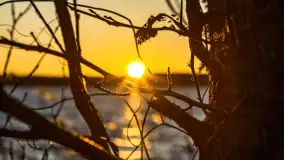 Zachód słońca nad jeziorem Kirsajty, luty 2023 r. - zdjęcie 27