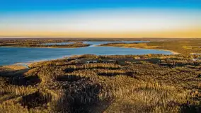 Zachód słońca nad jeziorem Kirsajty, luty 2023 r. - zdjęcie 30