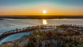 Zachód słońca nad jeziorem Mamry, luty 2023 r. - zdjęcie 6