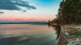 Zachód słońca nad jeziorem Gołdopiwo, marzec 2023 r. - zdjęcie 29