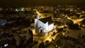 Nocne Giżycko z lotu ptaka, marzec 2023 r. - zdjęcie 20