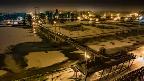 Nocne Giżycko z lotu ptaka, marzec 2023 r. - zdjęcie 15