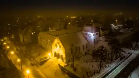 Nocne Giżycko z lotu ptaka, marzec 2023 r. - zdjęcie 46