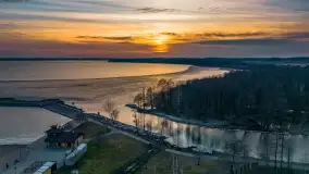 Zachód słońca nad jeziorem Mamry, plaża miejska w Węgorzewie - zdjęcie 50