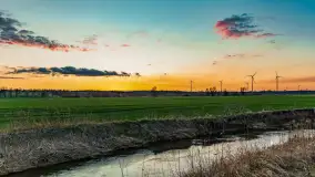 Zachód słońca nad rzeką Guber, kwiecień 2023 r. - zdjęcie 15