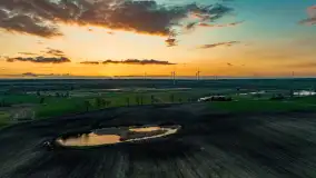 Zachód słońca nad rzeką Guber, kwiecień 2023 r. - zdjęcie 43