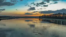 Zachód słońca nad jeziorem Dejguny, Lisi Ogon, kwiecień 2023 r. - zdjęcie 37