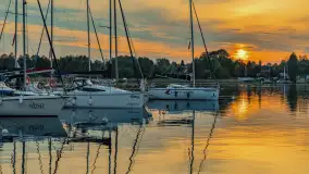 Zachód słońca nad jeziorem Bocznym w Rydzewie - zdjęcie 14