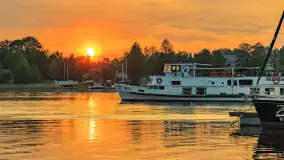 Zachód słońca nad jeziorem Bocznym w Rydzewie - zdjęcie 11