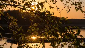 Zachód słońca nad jeziorem Kisajno widziany z dawnego Almaturu - zdjęcie 10