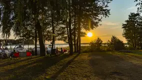 Zachód słońca nad jeziorem Świecajty, widok z Ognistego Ptaka, czerwiec 2023 r. - zdjęcie 25