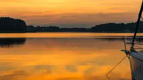 Wschód słońca nad jeziorem Kisajno, Łabędzi Ostrów, czerwiec 2023 r. - zdjęcie 5