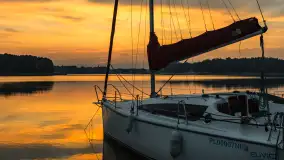 Wschód słońca nad jeziorem Kisajno, Łabędzi Ostrów, czerwiec 2023 r. - zdjęcie 26