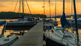 Wschód słońca nad jeziorem Kisajno, Łabędzi Ostrów, czerwiec 2023 r. - zdjęcie 15