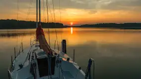 Wschód słońca nad jeziorem Kisajno, Łabędzi Ostrów, czerwiec 2023 r. - zdjęcie 10