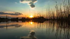 Zachód słońca nad jeziorem Mój, maj 2023 r. - zdjęcie 1