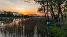 Zachód słońca nad jeziorem Mój, maj 2023 r. - zdjęcie 9