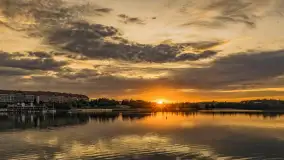 Zachód słońca nad jeziorem Tałty w Mikołajkach, czerwiec 2023 r. - zdjęcie 25