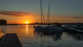 Zachód słońca nad jeziorem Święcajty, sierpień 2023 r. - zdjęcie 2