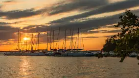 Sierpniowy wieczór i zachód słońca nad Darginem - zdjęcie 1