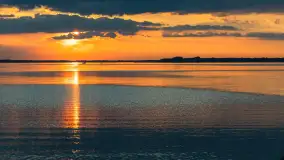 Zachód słońca, jezioro Dargin i wyspa Poganckie Kępy - zdjęcie 19