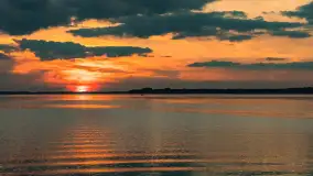 Zachód słońca, jezioro Dargin i wyspa Poganckie Kępy - zdjęcie 29