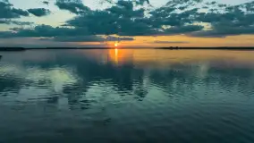 Zachód słońca, jezioro Dargin i wyspa Poganckie Kępy - zdjęcie 38