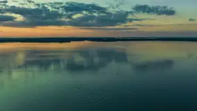 Zachód słońca, jezioro Dargin i wyspa Poganckie Kępy - zdjęcie 26