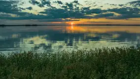 Zachód słońca, jezioro Dargin i wyspa Poganckie Kępy - zdjęcie 39