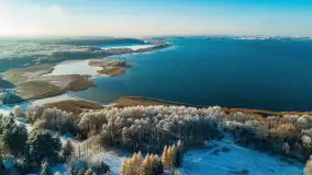 Zimowe Mazury nad jeziorem Święcajty w Ogonkach, listopad 2023 r. - zdjęcie 2