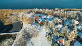 Zimowe Mazury nad jeziorem Święcajty w Ogonkach, listopad 2023 r. - zdjęcie 45