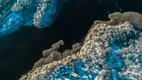 Jeszcze raz zima z drona nad Kisajnem i Święcajtami, listopad 2023 r. - zdjęcie 32