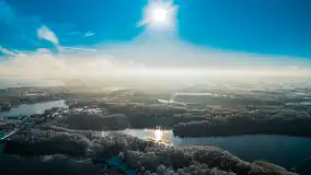 Jeszcze raz zima z drona nad Kisajnem i Święcajtami, listopad 2023 r. - zdjęcie 20