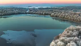Zimowy zachód słońca nad jeziorem Mój, listopad 2023 r. - zdjęcie 41