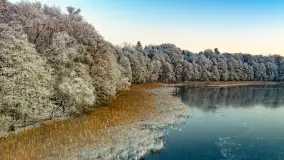 Zimowy zachód słońca nad jeziorem Mój, listopad 2023 r. - zdjęcie 32