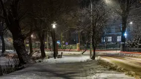 Zimowy Kętrzyn w nocy, styczeń 2024 r. - zdjęcie 16